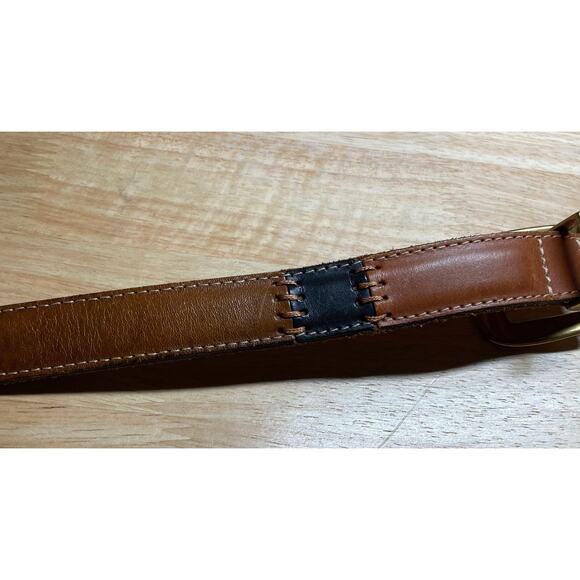 Fossil LARGE Multi Color Leather Belt Style BT 1411 Brown Black Green. Pre-Owned - Picture 4 of 9
